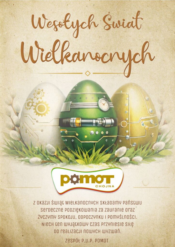 Dziękujemy, że jesteście z nami! Wielkanocne życzenia od POMOT Chojna