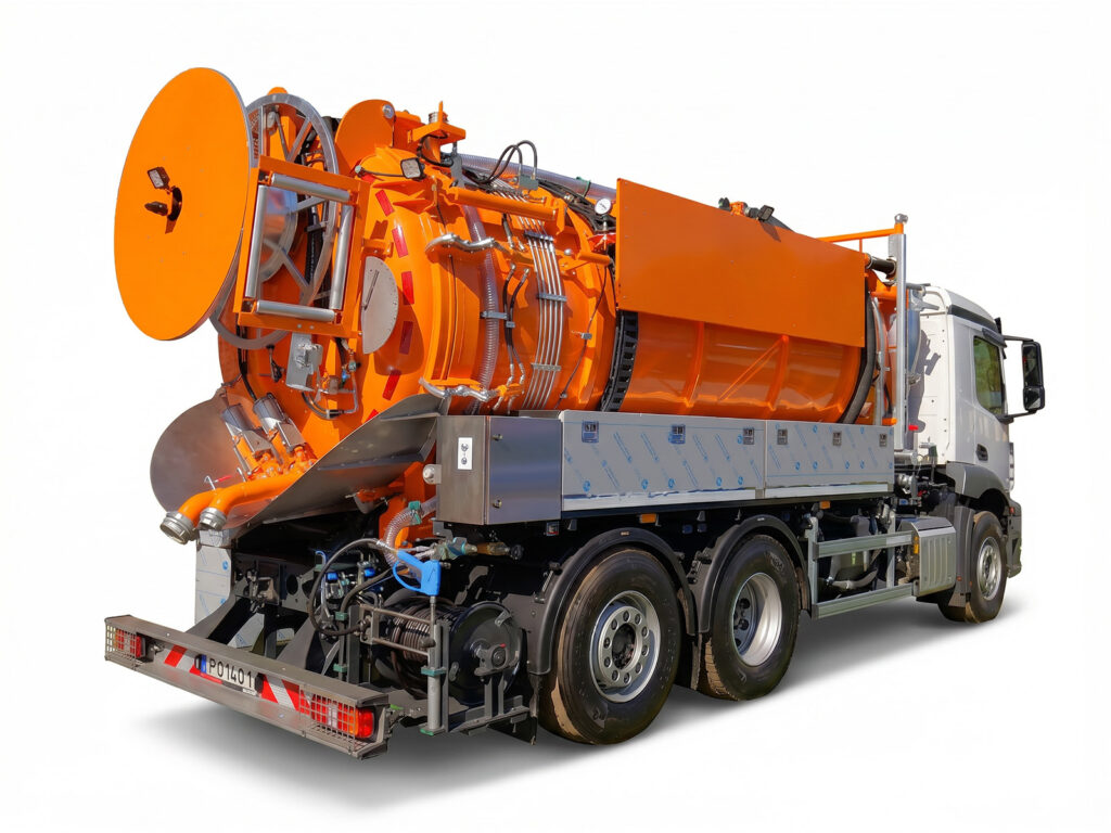 Pojazdy ssąco-płuczące typu POM-ZSAK z małym układem wodnym